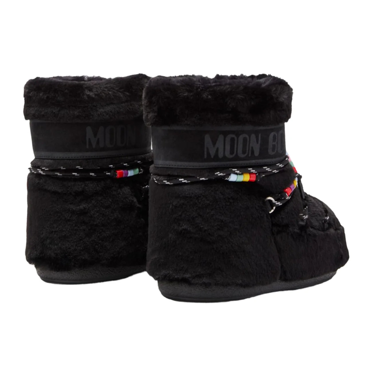 Moon Boot - MB Icon Low Faux Fur Beads - BLACK