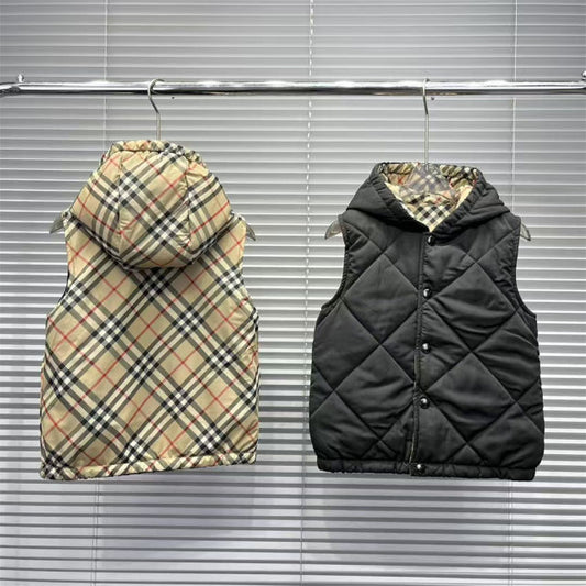 Burberry 2024 autumn and winter children's double-sided reversible vest